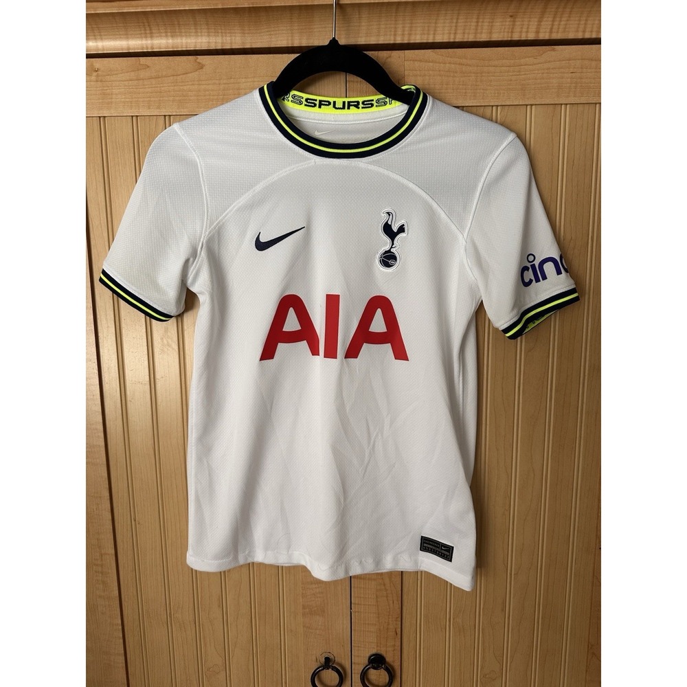 Nike Tottenham Hotspur FC Soccer Jersey Boys Youth Size M White Dri Fit *flaw*